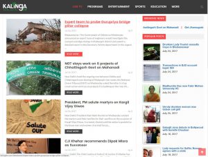 KalingaTV Web design