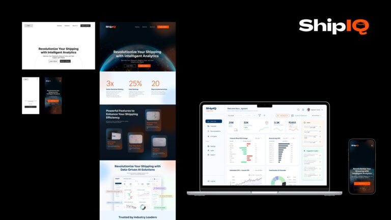 UI UX Design for Ship IQ Data Analytics